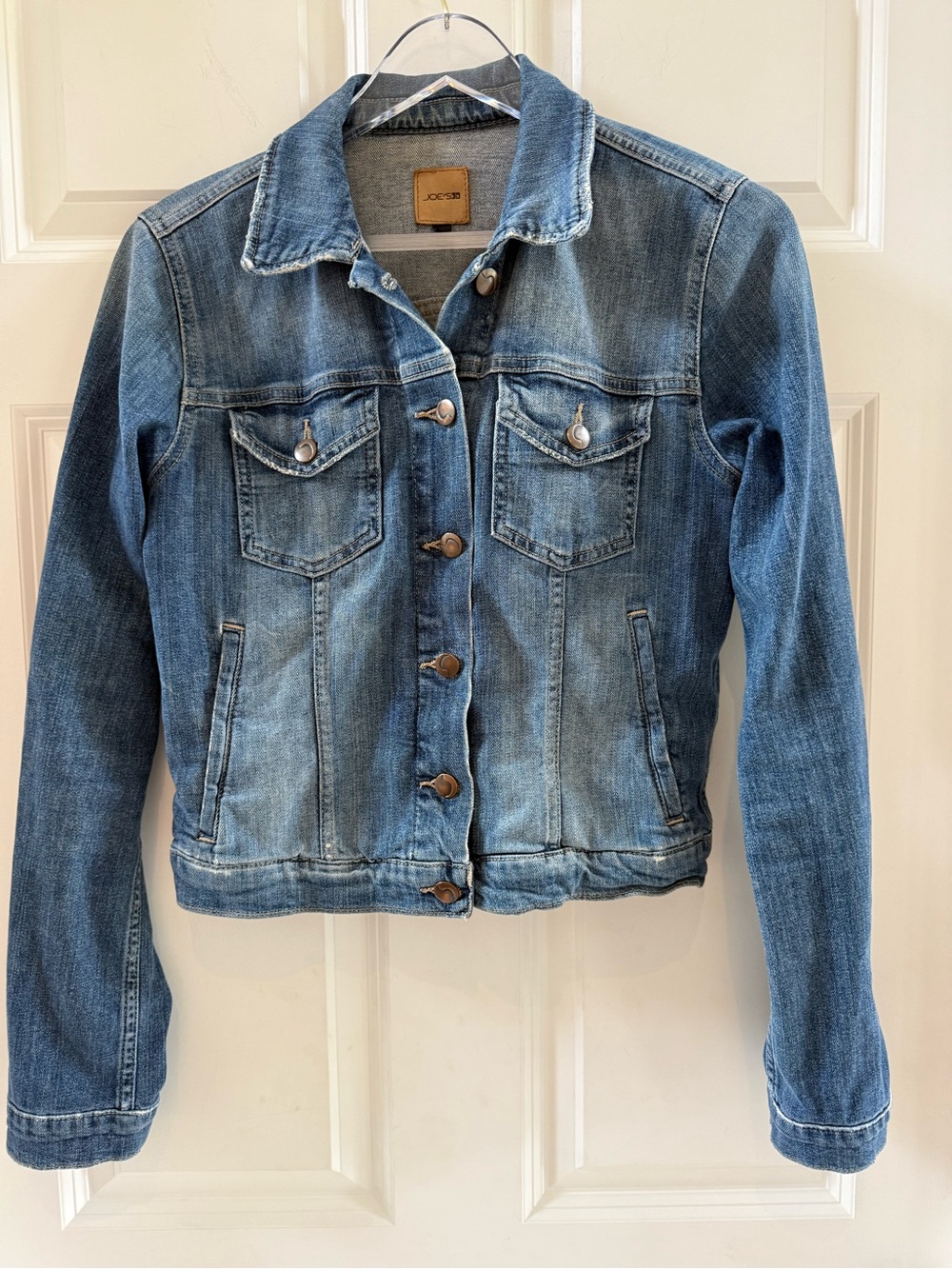Joe’s Jeans Keagan Cropped Fitted Light Wash Denim Jacket Women’s M